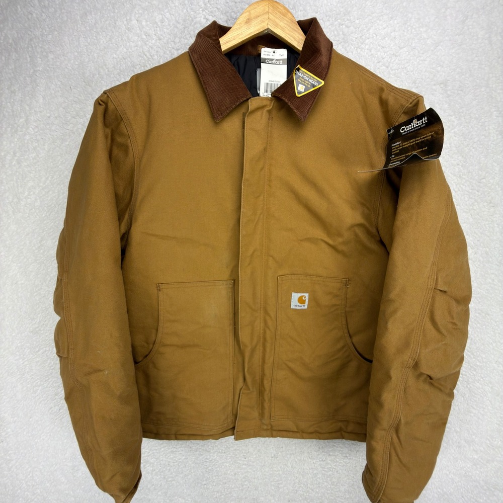 Carhartt Sandstone Jacket Arctic Quilt Lined Mens 44 Tall Large J02 BRN NWT READ